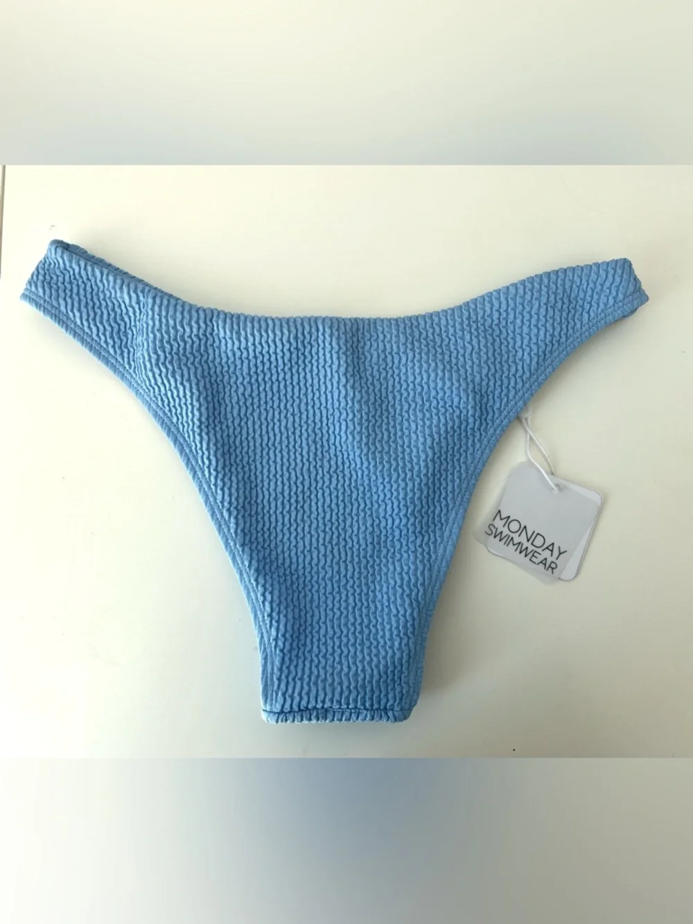 Monday Swimwear Blue Ribbed Bikini set - Picture 6 of 12